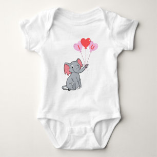 Schattigee olifant Valentijnsdag Romper
