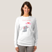 Schattigee olifant Valentijnsdag T-shirt (Voorkant volledig)