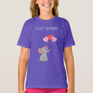 Schattigee olifant Valentijnsdag T-shirt