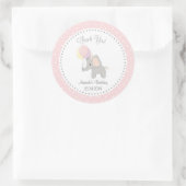 Schattigee Olifant Verjaardag Sticker (Tas)