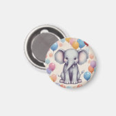 Schattigee olifant verjaardagsmagnet magneet (Voorkant / Achterkant)