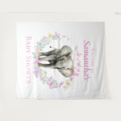 Schattigee olifant vlinders achtergrond wandkleed (Voorkant (horizontaal))