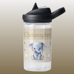 Schattigee olifant Voeg naam toe met sterren kinde Waterfles<br><div class="desc">CamelBak Eddy® waterfles voor kinderen. Personaliseer met een naam. Deze waterfles heeft een schattige olifant met sterren in de kleuren bruin en wit.</div>