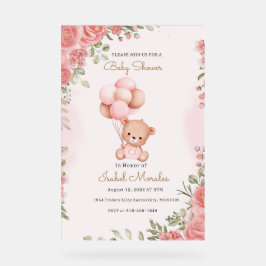 Schattigee olifant Waterverf baby meisje douche Acryl Bord