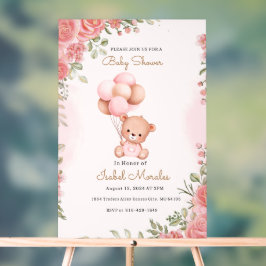 Schattigee olifant Waterverf baby meisje douche Acryl Bord