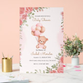 Schattigee olifant Waterverf baby meisje douche Acryl Bord (Huwelijk)