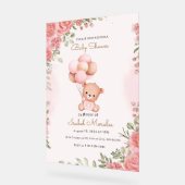 Schattigee olifant Waterverf baby meisje douche Acryl Bord (Hoek)