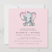 Schattigee olifant Waterverf baby meisje koppels d Kaart (Achterkant)