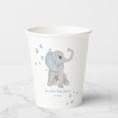 Schattigee olifant Waterverf Blue Boy Baby shower Papieren Bekers (Voorkant)