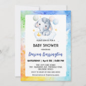 Schattigee olifant welp Beer baby shower kinder jo Kaart (Voorkant)