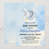 Schattigee olifant welp Beer baby shower kinder jo Kaart (Voorkant / Achterkant)