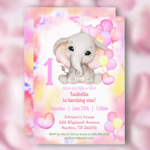 Schattigee Olifant Zomer Kleurrijk Meisje 1e Verja