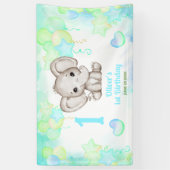 Schattigee Olifant Zomer Kleurrijke Jongen 1e Verj Spandoek (Verticaal)