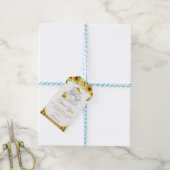 Schattigee Olifant Zonnebloem Bloemen Baby shower Cadeaulabel (Met Touw)