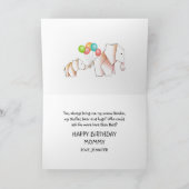 Schattigee olifanten Happy Birthday Mama Kaart (Binnen)