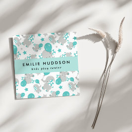 Schattigee olifanten, Kinder speelcentrum, activit Vierkante Visitekaartje