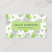 Schattigee olifanten, Kinder speelcentrum, activit Visitekaartje (Voorkant)