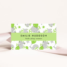 Schattigee olifanten, Kinder speelcentrum, activit Visitekaartje