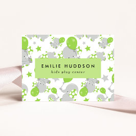 Schattigee olifanten, Kinder speelcentrum, activit Visitekaartje