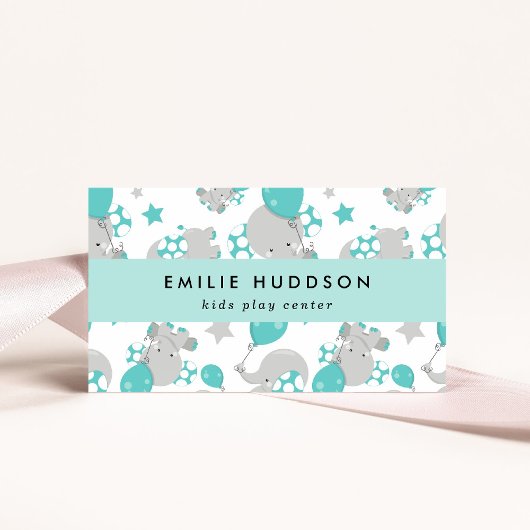 Schattigee olifanten, Kinder speelcentrum, activit Visitekaartje