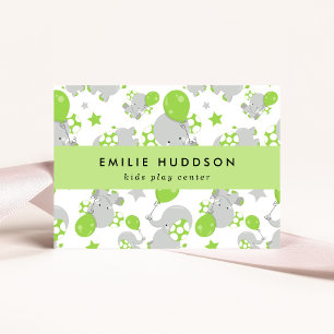 Schattigee olifanten, Kinder speelcentrum, activit Visitekaartje