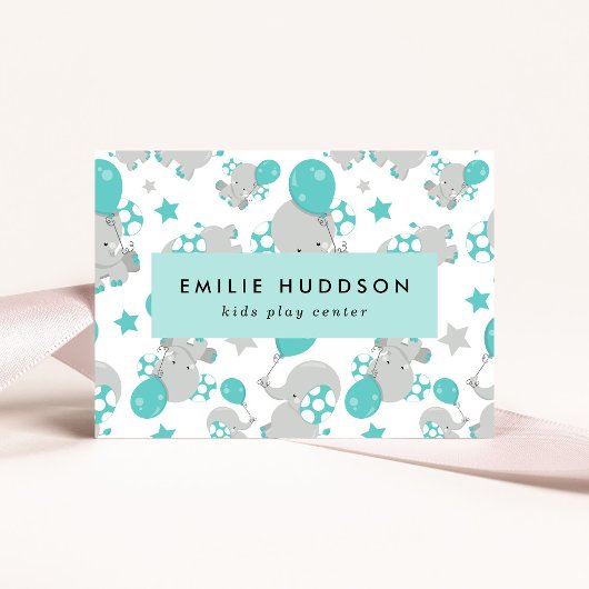 Schattigee olifanten, Kinder speelcentrum, activit Visitekaartje