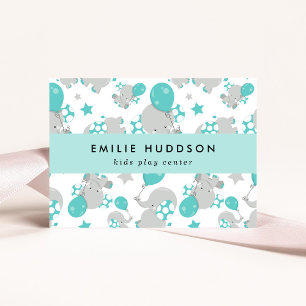 Schattigee olifanten, Kinder speelcentrum, activit Visitekaartje