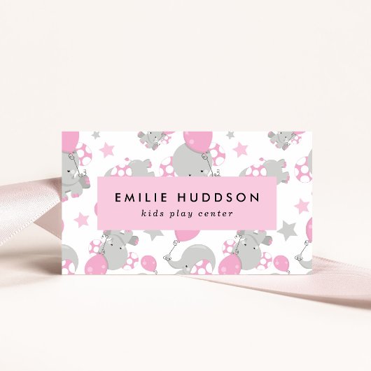 Schattigee olifanten, Kinder speelcentrum, activit Visitekaartje