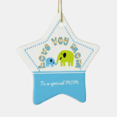 Schattigee Olifanten Moeder Kind Moederdag cadeau Keramisch Ornament (Rechts)