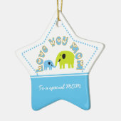 Schattigee Olifanten Moeder Kind Moederdag cadeau Keramisch Ornament (Links)