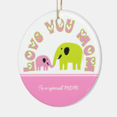 Schattigee Olifanten Moeder Kind Moederdag cadeau Keramisch Ornament (Links)