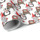 Schattigee olifanten, pinguïns en luiaards cadeaupapier (Rol Hoek)