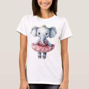 Schattigee olifantenballerina dansballet t-shirt