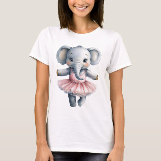 Schattigee olifantenballerina dansballet t-shirt