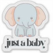 Schattigee olifantendobbelsteen gesneden Sticker (Voorkant)