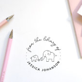 Schattigee olifantenfamilie uit het LIbrary van he Rubberstempel