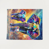 Schattigee olifantenfamilie wandtapijt hangen wandkleed (Voorkant (horizontaal))