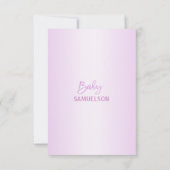 Schattigee olifantenkrans Paarse lavendel Baby sho Kaart (Achterkant)