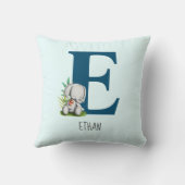 Schattigee olifantenkwekerij letter E Kussen (Achterkant)
