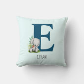 Schattigee olifantenkwekerij letter E Kussen (Voorkant)