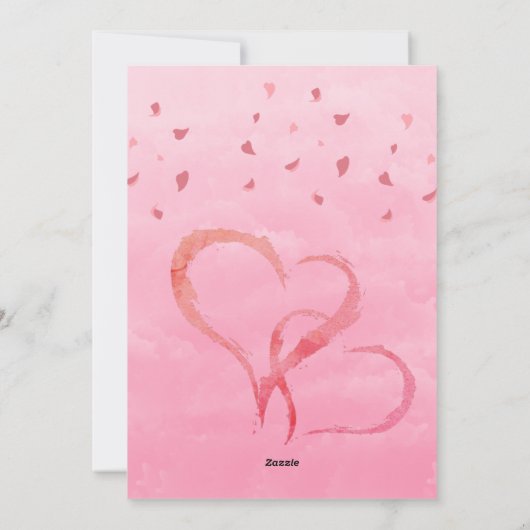 Schattigee olifantenmuis Valentijn roze Feestdagenkaart (Achterkant)