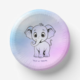 Schattigee olifantenpapierbak papieren kommen