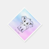 Schattigee olifantenservetten servet (Hoek)