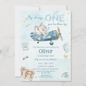 Schattigee Olifantvliegtuig tijd vliegt één 1e Ver Kaart (Voorkant)