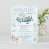 Schattigee Olifantvliegtuig tijd vliegt één 1e Ver Kaart (Staand voorkant)