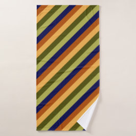 Schattigee Olijfsalie Navy Stripes Badhanddoek