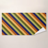 Schattigee Olijfsalie Navy Stripes Badhanddoek (Badhanddoek)