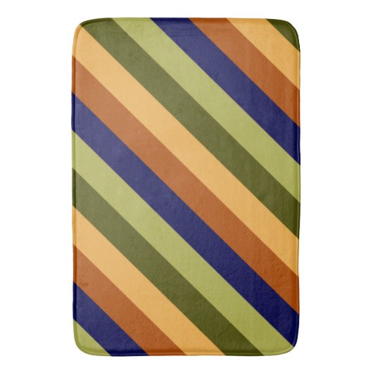 Schattigee Olijfsalie Navy Stripes Grote Badmat (Voorkant Verticaal)