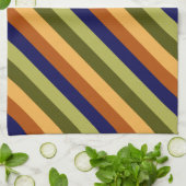 Schattigee Olijfsalie Navy Stripes Keukenhanddoek (Gevouwen)