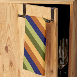 Schattigee Olijfsalie Navy Stripes Keukenhanddoek